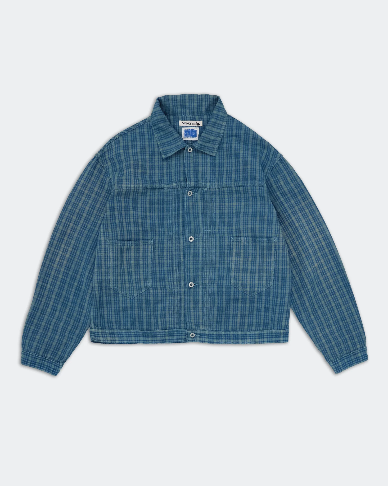 Sundae Jacket - Indigo Mud Check