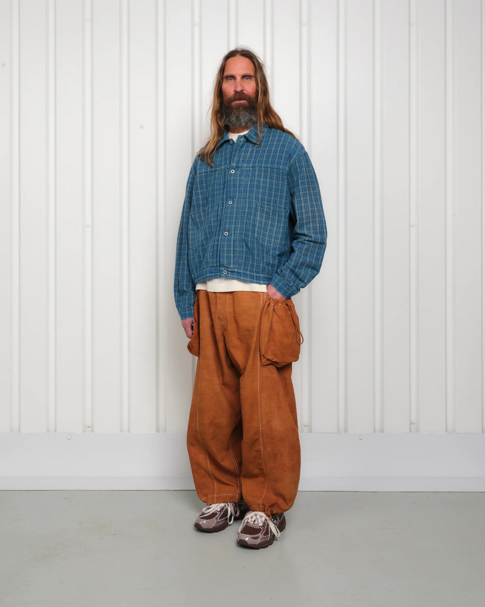 Sundae Jacket - Indigo Mud Check