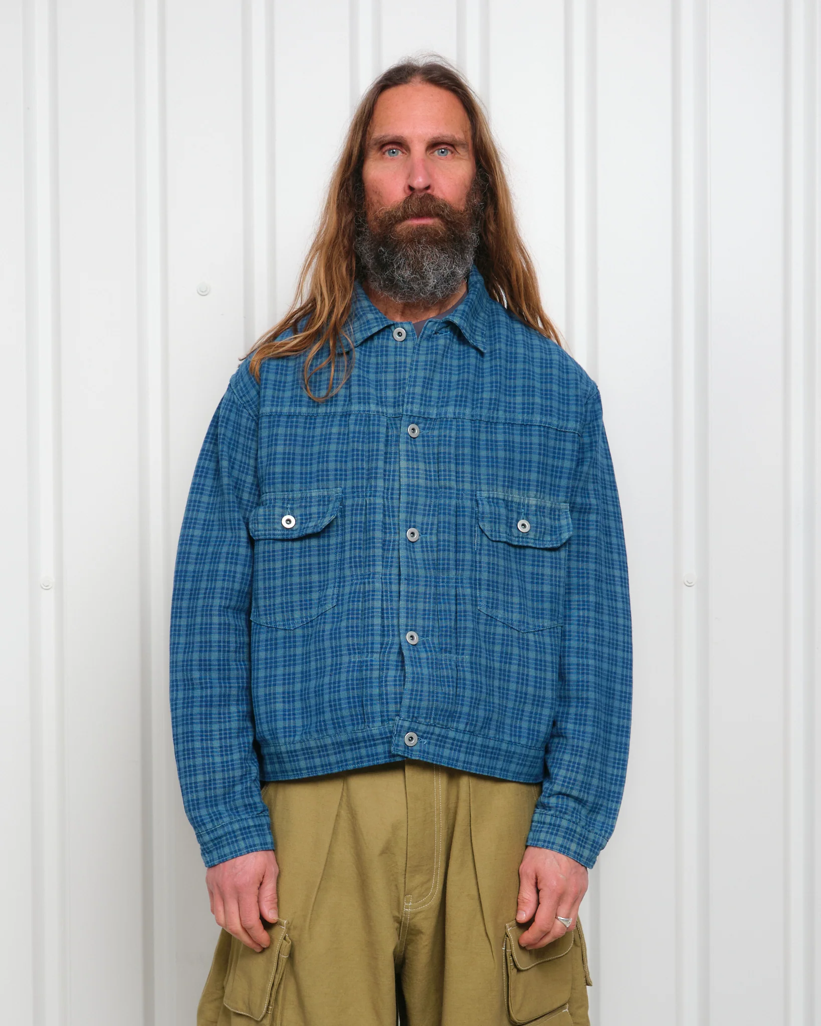 Tuesday Jacket - Indigo Mud Check