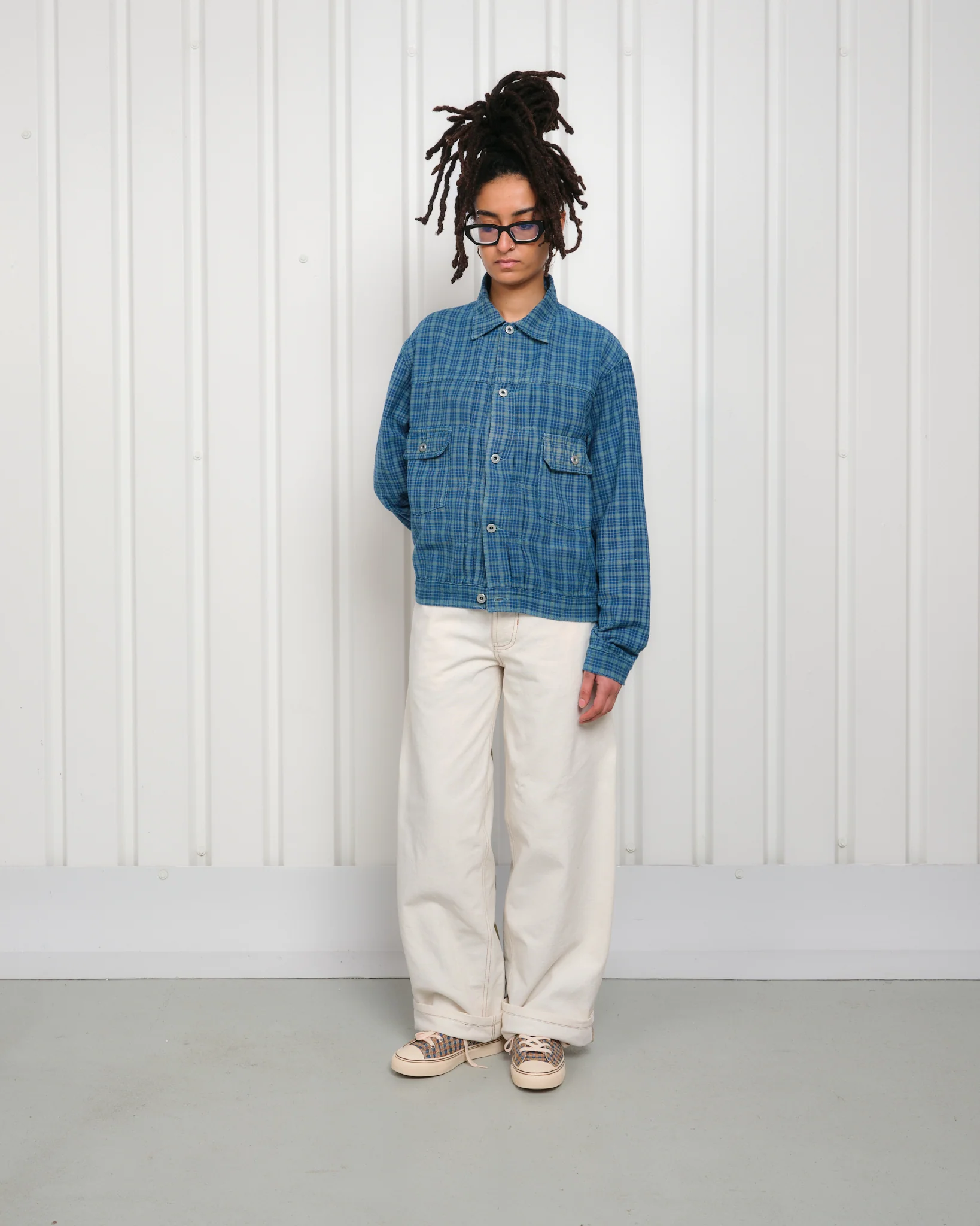 Tuesday Jacket - Indigo Mud Check