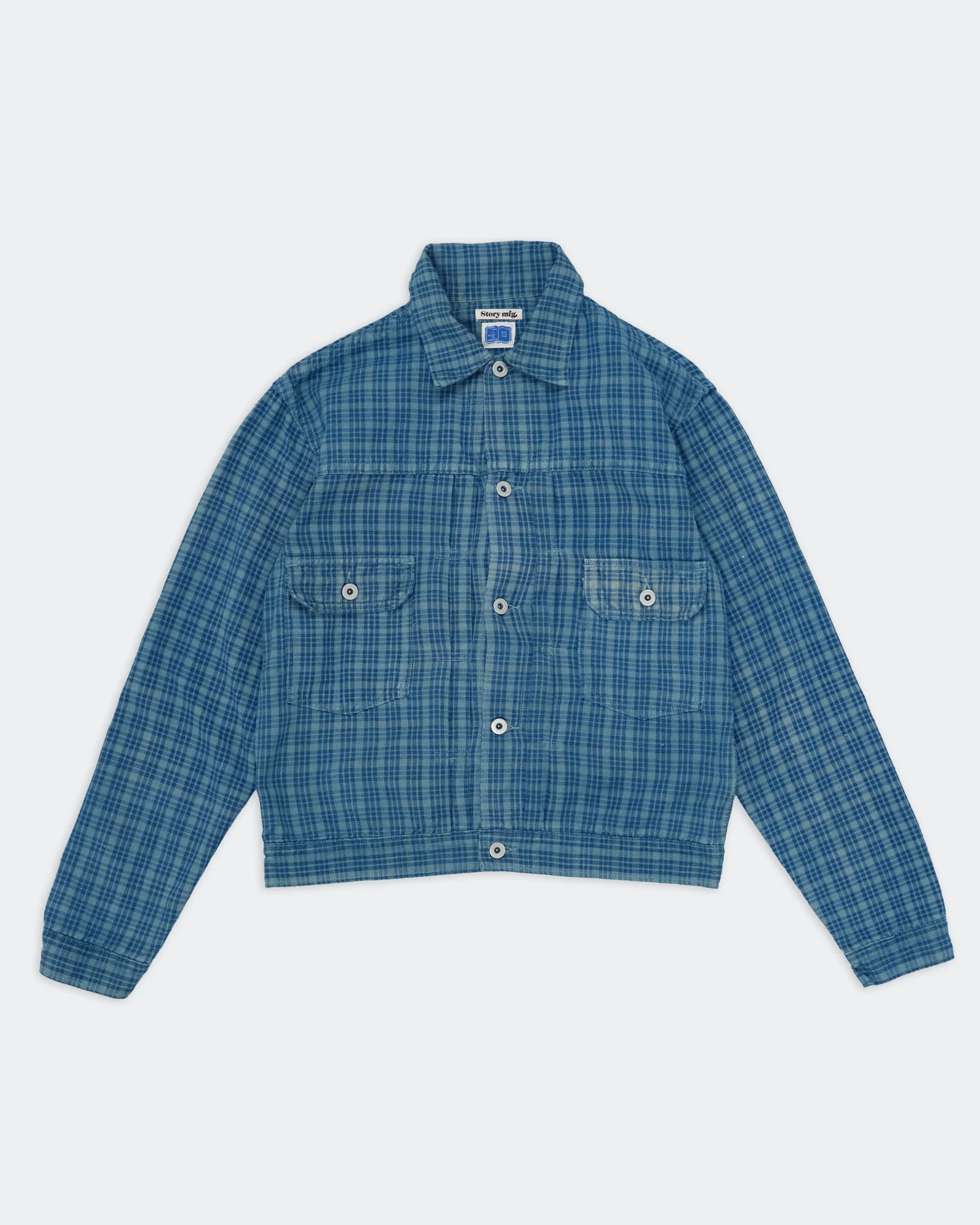 Tuesday Jacket - Indigo Mud Check