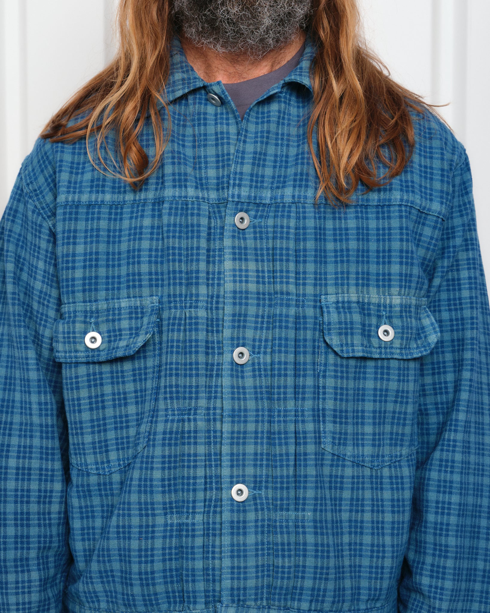 Tuesday Jacket - Indigo Mud Check