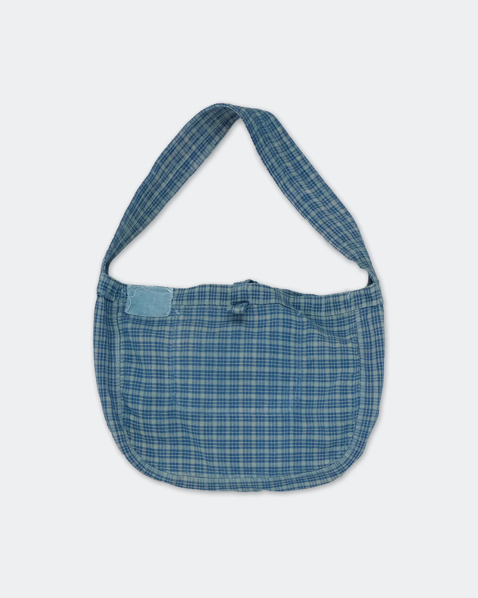 Big Shop Tote - Indigo Mud Check