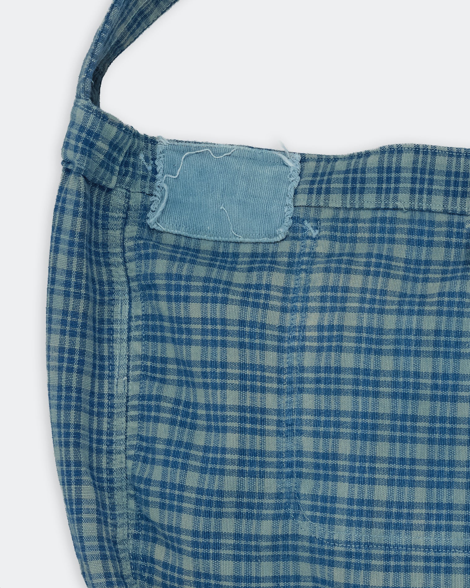 Big Shop Tote - Indigo Mud Check