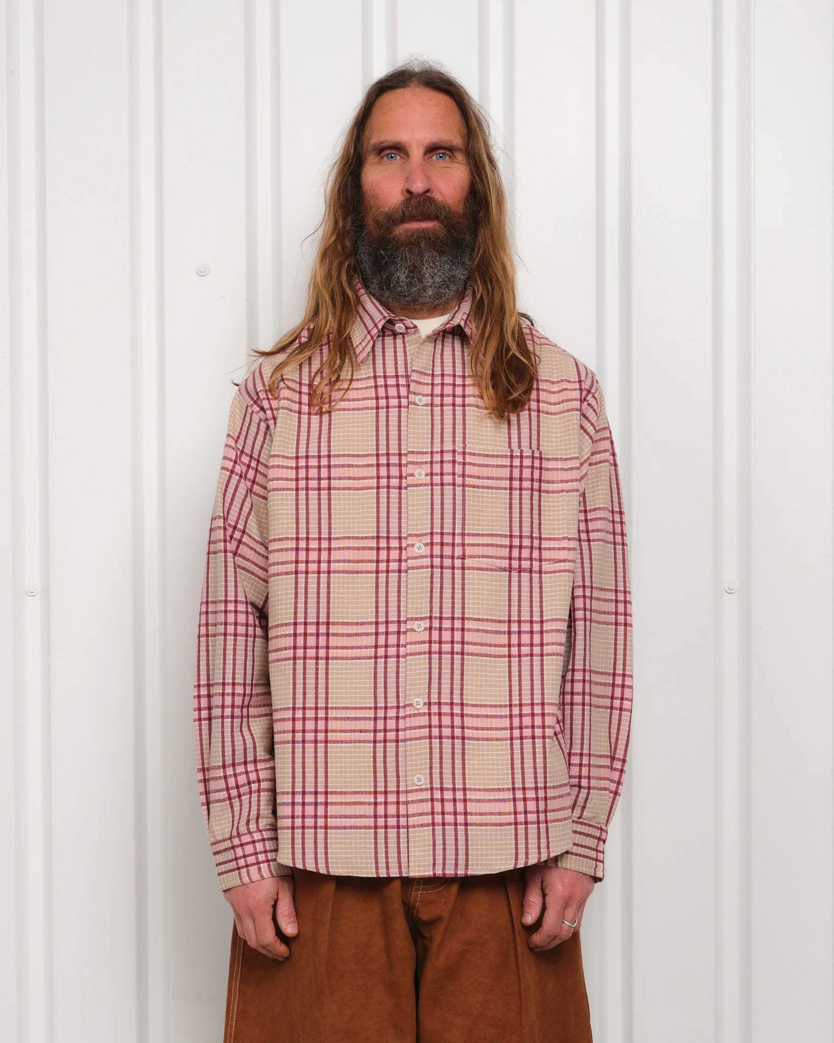 Plane Shirt - Flora Check Handloom