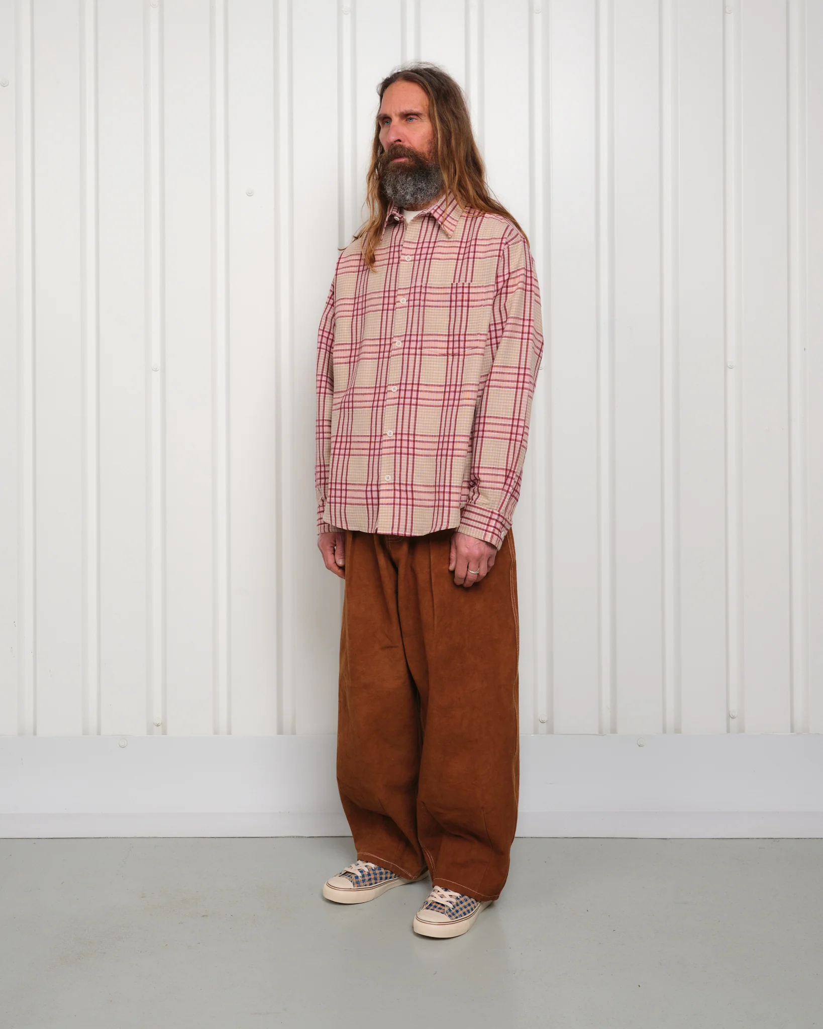 Plane Shirt - Flora Check Handloom