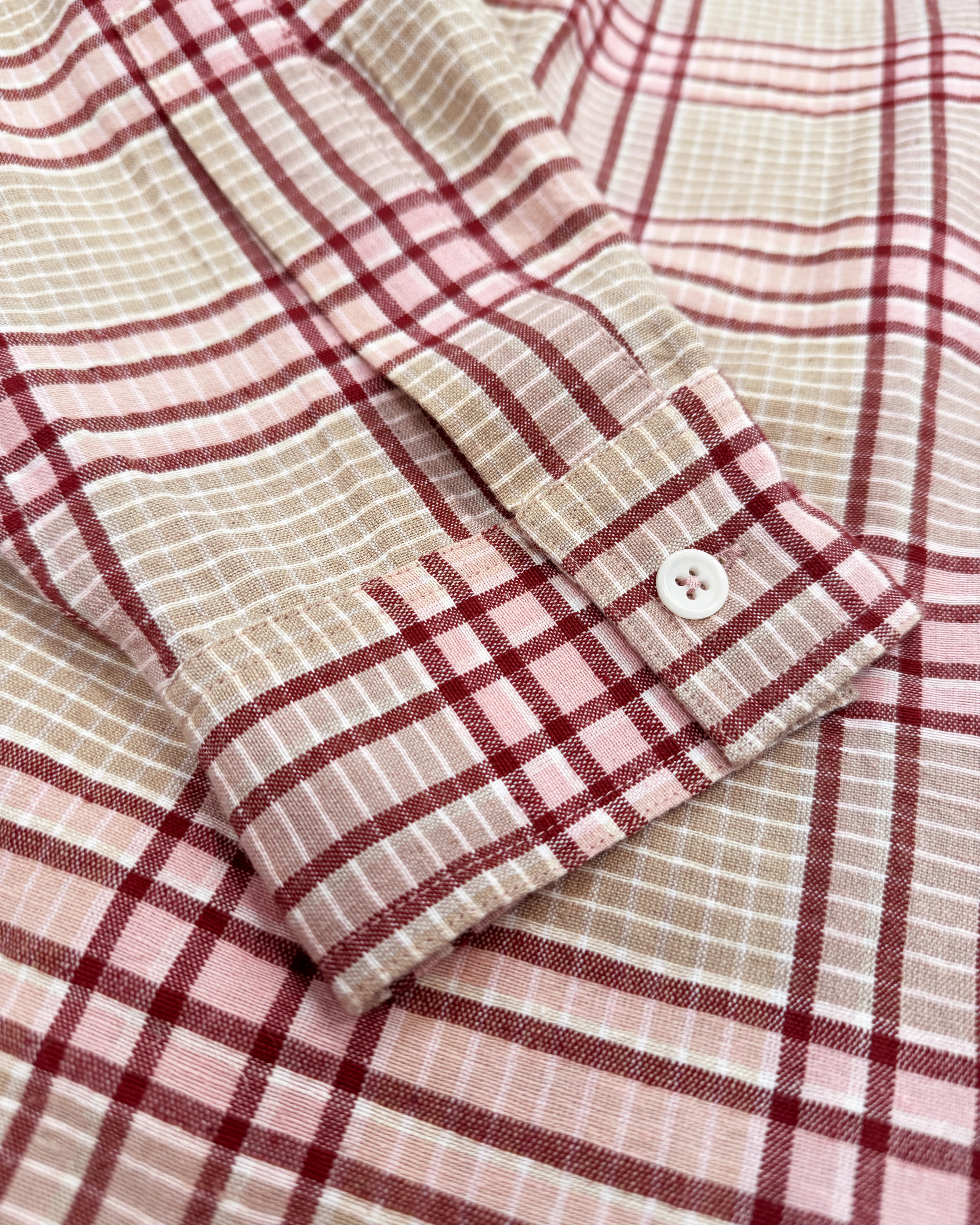 Plane Shirt - Flora Check Handloom