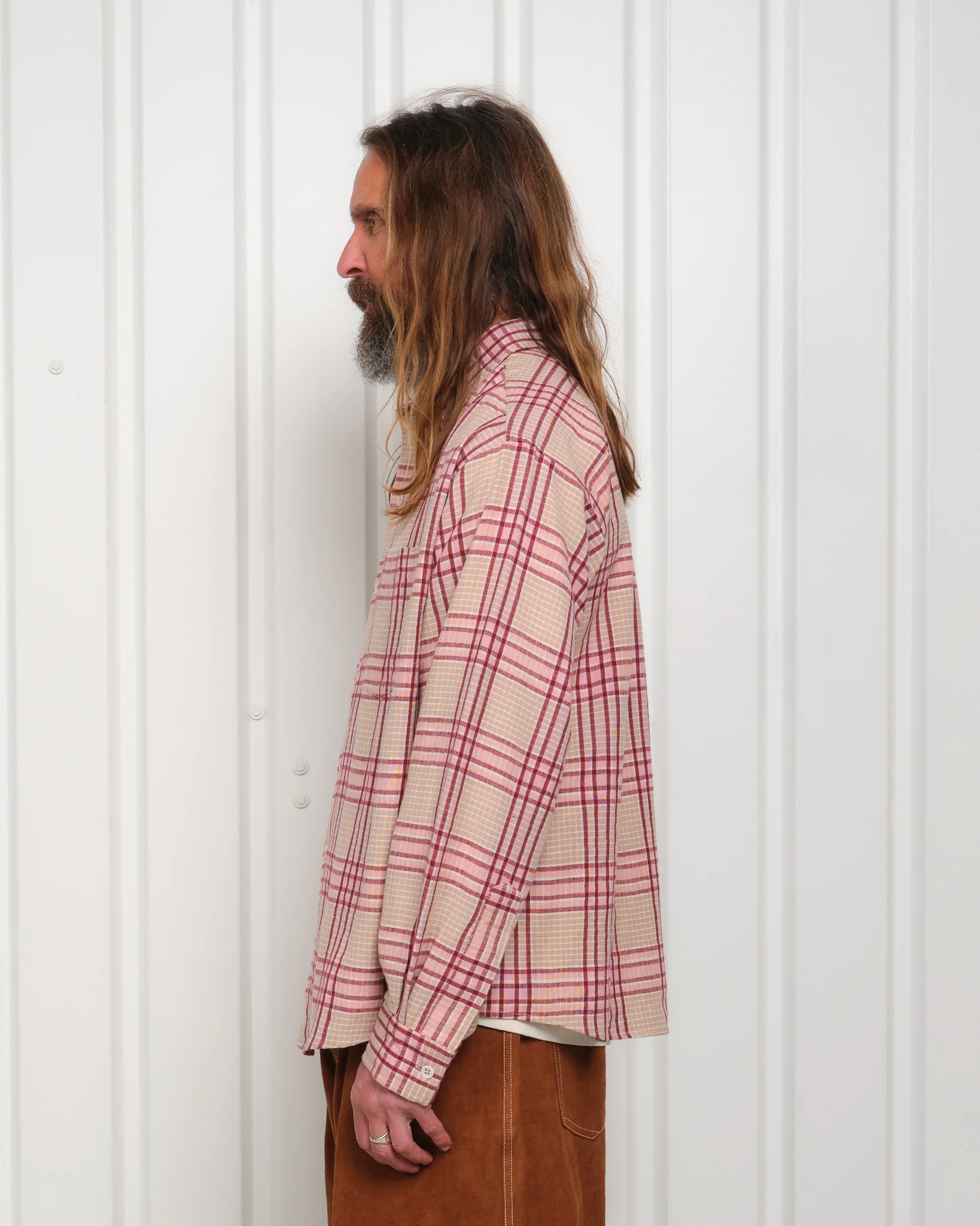 Plane Shirt - Flora Check Handloom