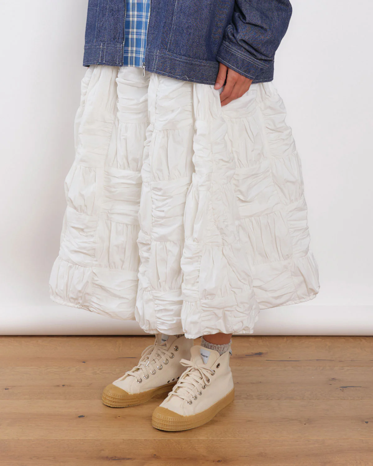 Foxglove Skirt - Ecru Interstellar Patchwork