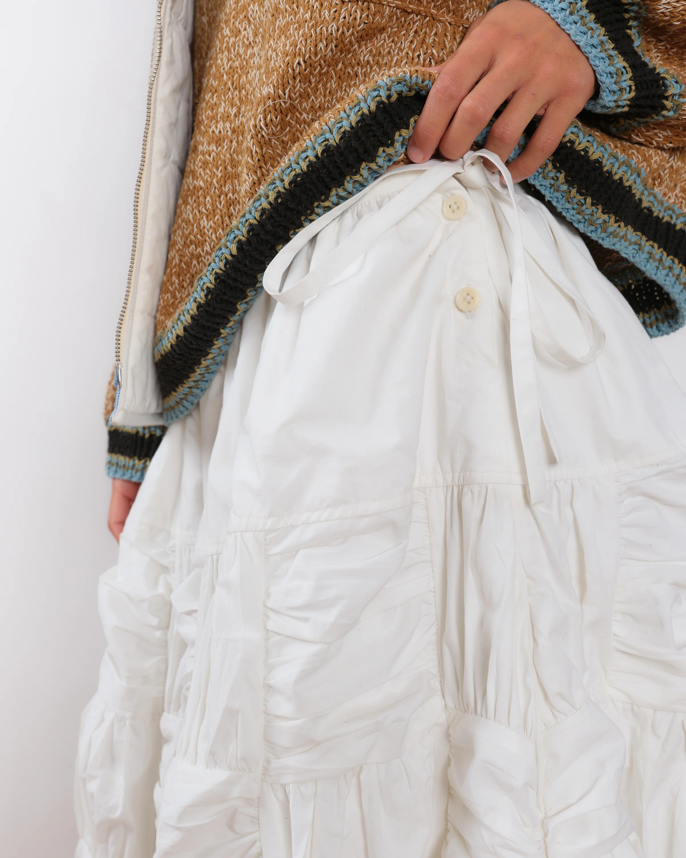 Foxglove Skirt - Ecru Interstellar Patchwork