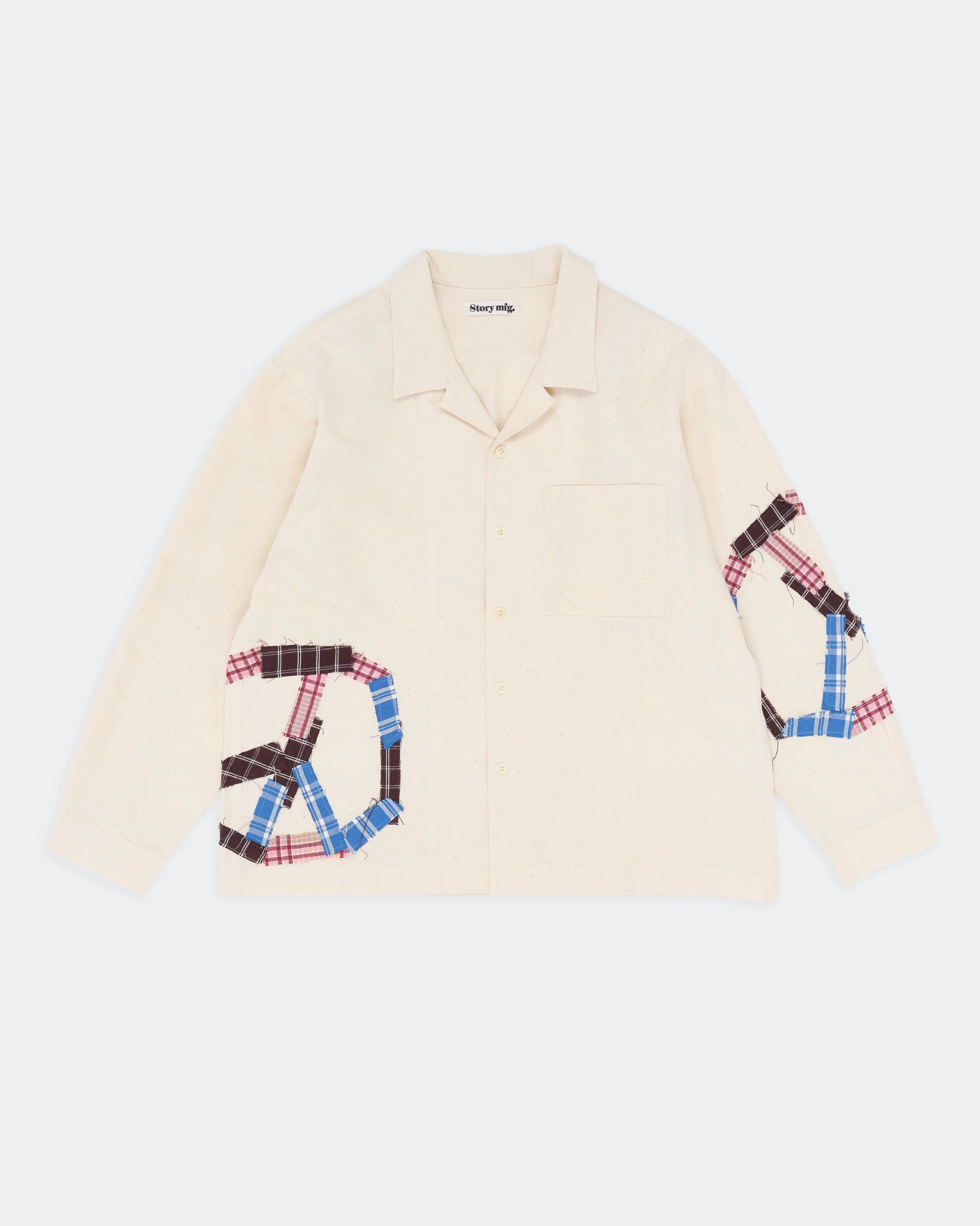 Greetings Shirt LS - Peace Patchwork