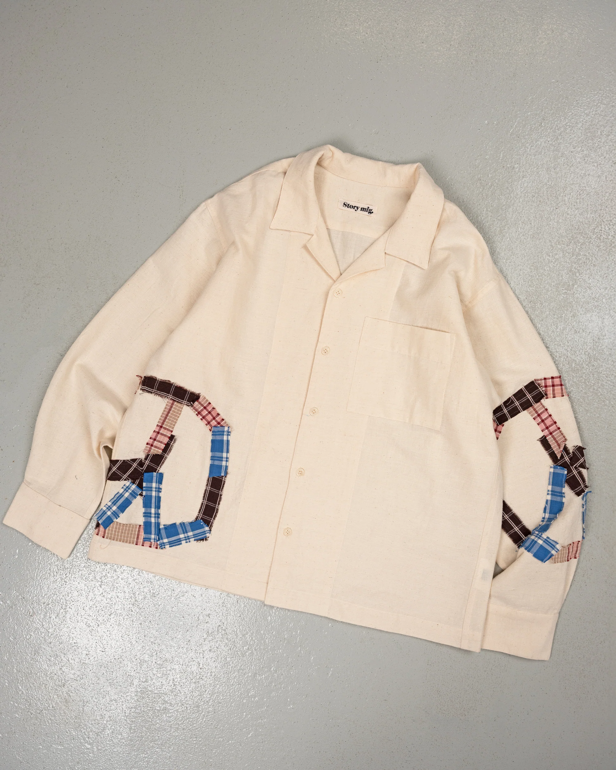 Greetings Shirt LS - Peace Patchwork