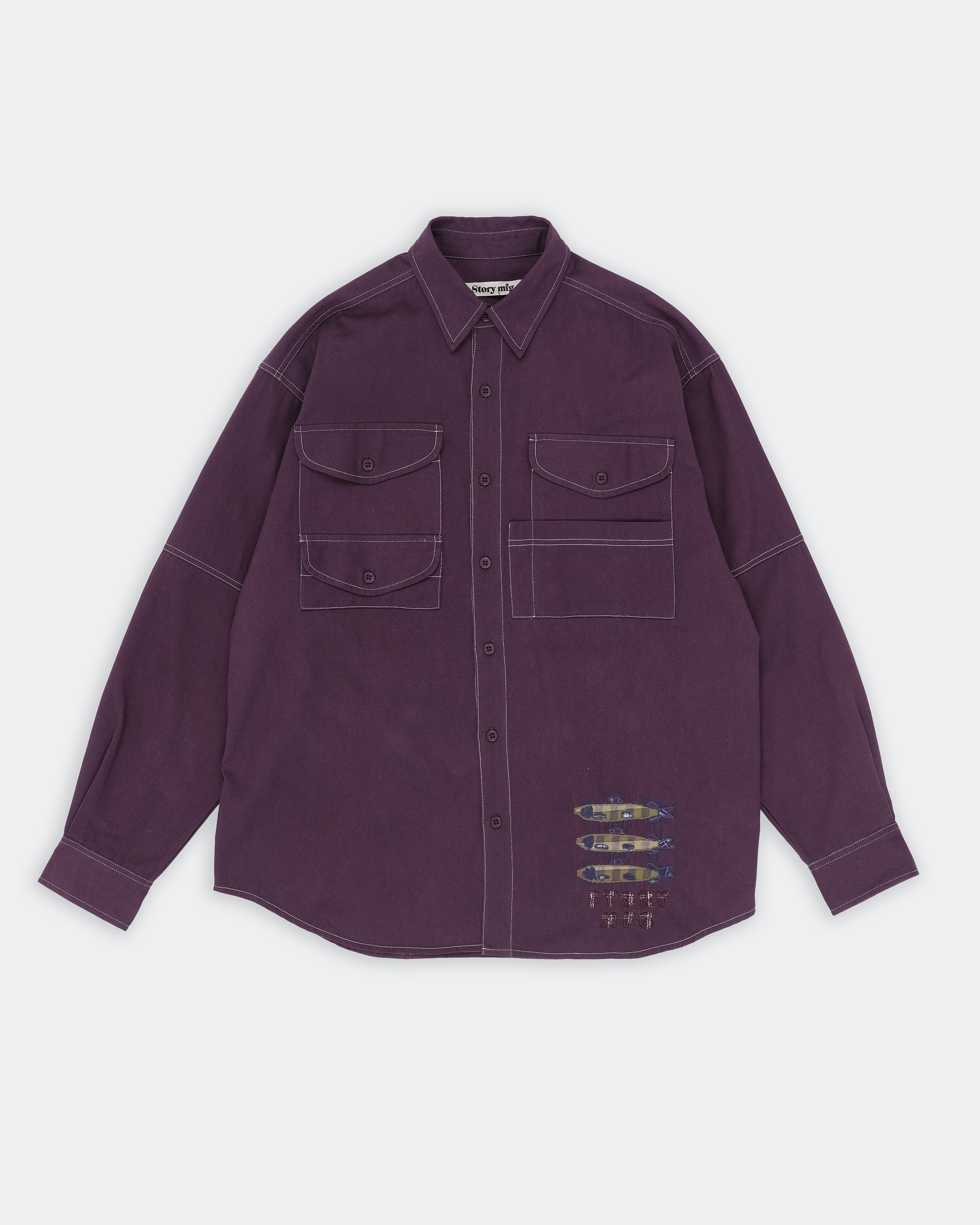 Harvest Shirt - Purple Fish